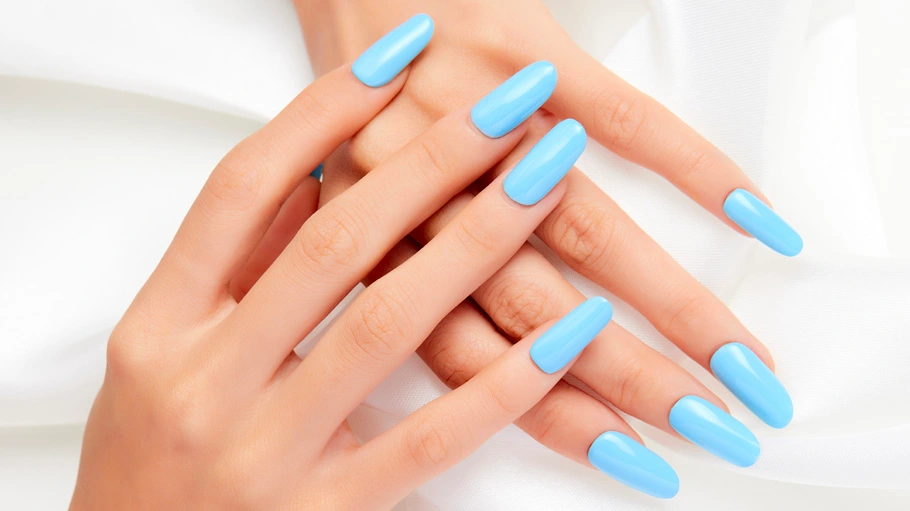 sky blue french tip 1.50